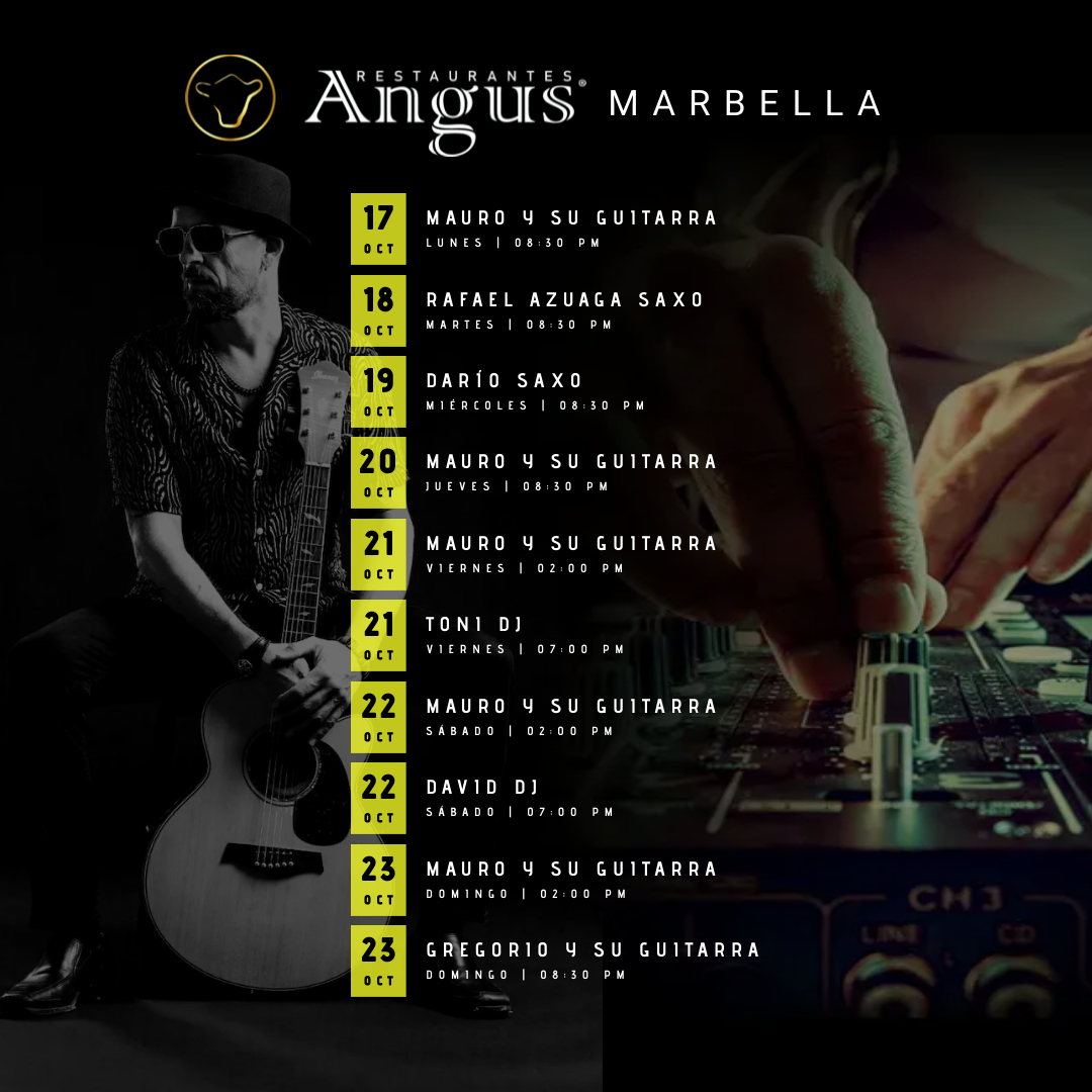 ANGUS LIVE MUSIC from  Oct. 17th.